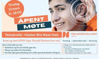 Åpent møte – temakveld om Halden Øre Nese Hals