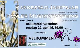 Rakkestad Janitsjar og Hvaler Musikkforening priser våren i Rakkestad kulturhus