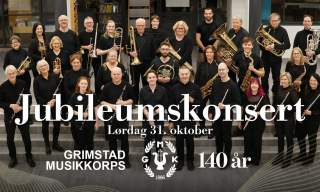 Grimstad Musikkorps 140 år. Jubileumskonsert.