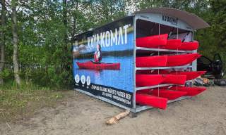Kajakkomat at the lake Lyseren