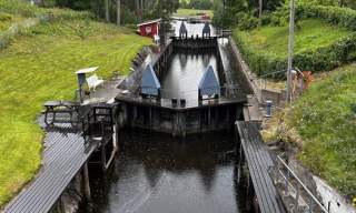 Brekke sluser - Strømsfoss med MS Brekke