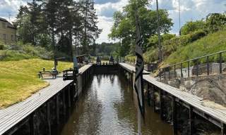 Strømsfoss - Brekke sluser med MS Brekke