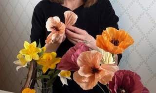 Lær å lage en papirblomst med Jorunn
