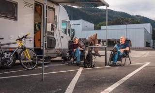 Bobilparkering i Kvinesdal sentrum