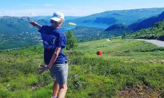 Frisbee golf at Hovden Alpinsenter