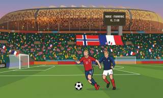Norge - Frankrike kl. 21:00 på Torvet!