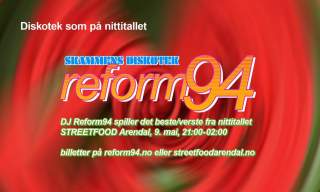 Skammens diskotek med DJ Reform94 // Streetfood Aremdal