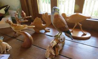Bentley Wildlife Wood Carvers display