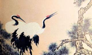 Chinese Brush Painting – Winter Pine and Cranes | The Horton Arts Centre