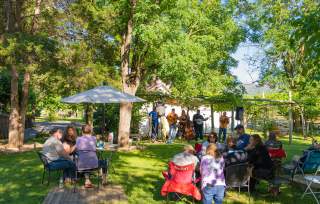 Music Under the Arbor: Zac's Snack Shack and music by Putter Cox and Leah Hileman