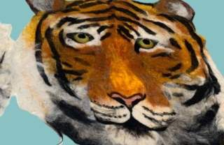 Wet Felted Tiger Portrait Workshop