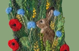 Wet and Needle Felted Hare picture