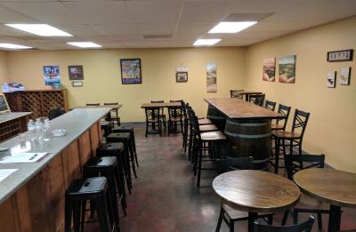 Tasting room seating area