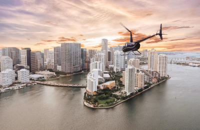 Heli Air Miami Over Downtown