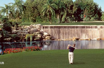 The world famous #3 Waterfall Hole at Bonaventure Golf Club