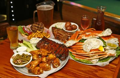 Alaskan Snow Crab, Steaks, Burgers...Cold Beverages