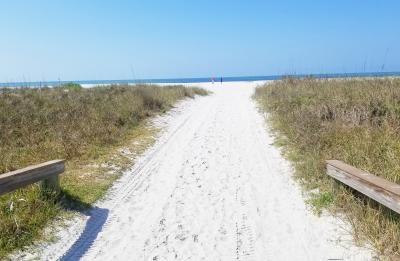 Gulf Winds Resort walkway to the beach