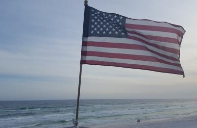 Flag over Crystal Beach