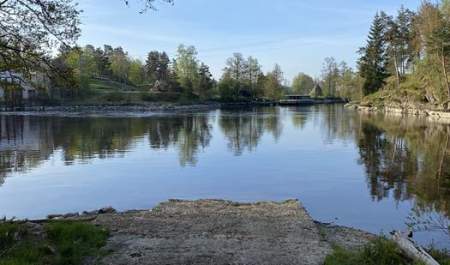 Boat launching place - Strømsfoss, The Haldencanal