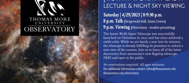 Thomas More Observatory presents JWST: At Work At Last!