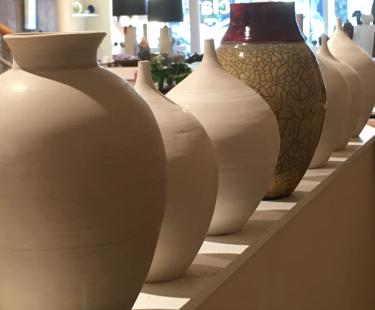 Watch potters create their work! !