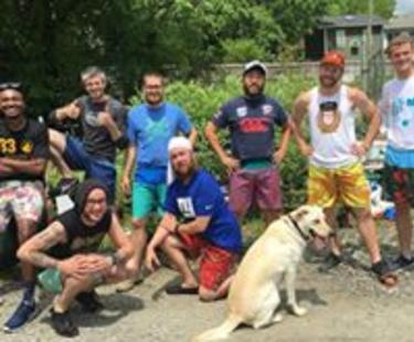 Part of the team rocking our summer shorts