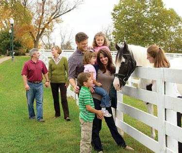 Family with Friendly Horse