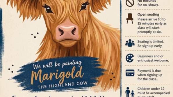 Highland Cow Paint Night