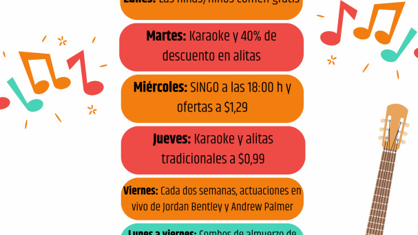 Karoake every Tuesday and Thursday night!