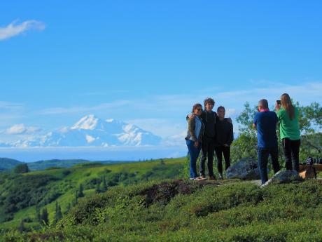 Taking Photos Of Denali From The Lodge Property