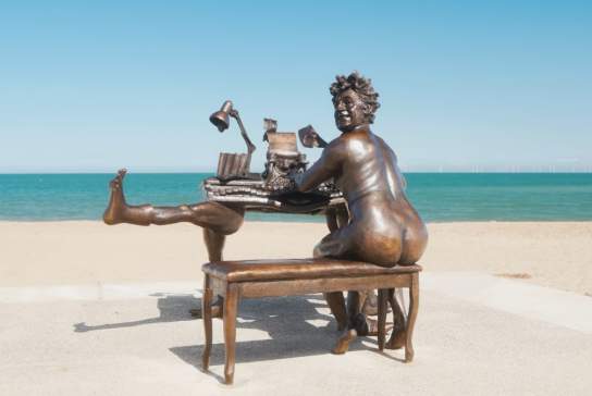 A Python On The Prom: Terry Jones Statue