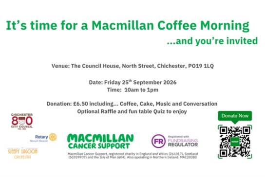 Macmillan Coffee Morning at the Council House