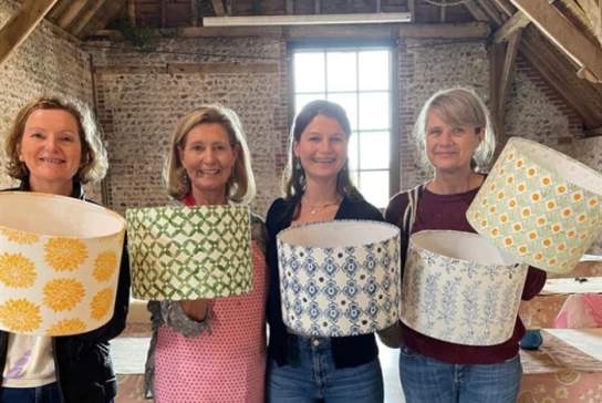 Block Printed Lampshades