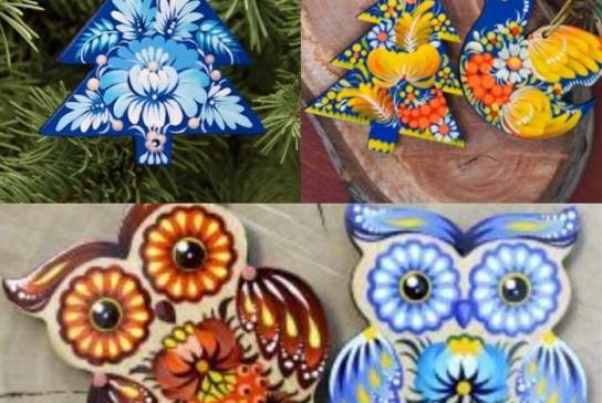 Hand Painted Ukrainian Christmas Decorations with Viktoriia Bezugla