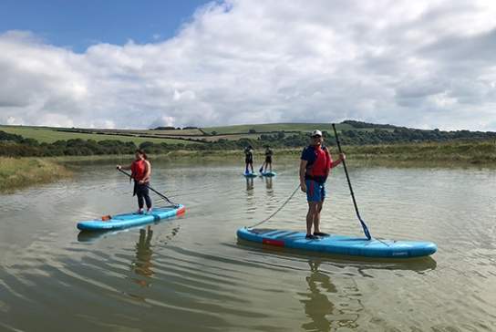 Paddleboarding lessons with Clare Osbourne
