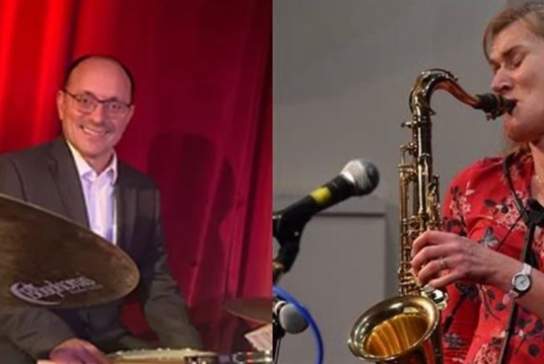 Jo Fooks (sax) and Buster Birch (drums) with Neal Richardson and Miles Danso (bass)