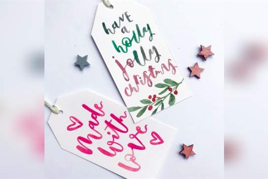 Festive Watercolour Brush Lettering Workshop
