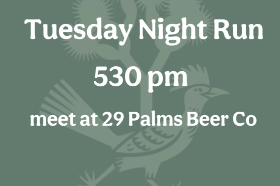 Twentynine Palms Run Club Tuesday Night Run