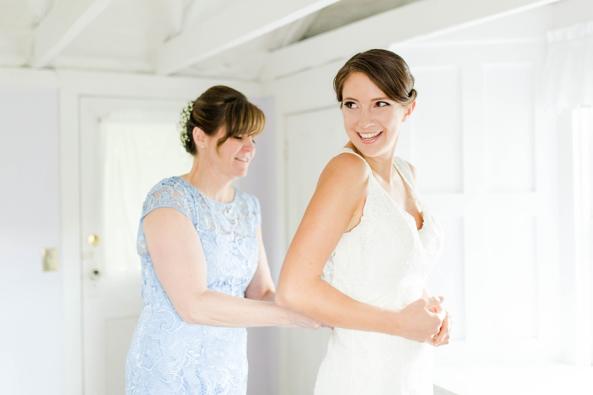 Bride getting ready