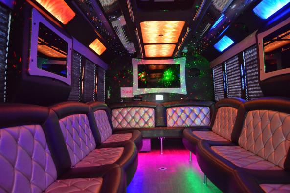 Interior of 24 pass 2018 Limo/Party bus