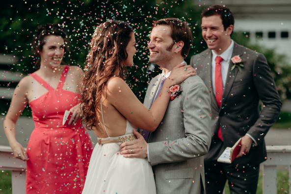 Backyard wedding celebration