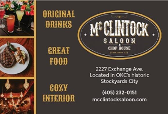 15% OFF YOUR MEAL at McClintock Saloon & Chop House.