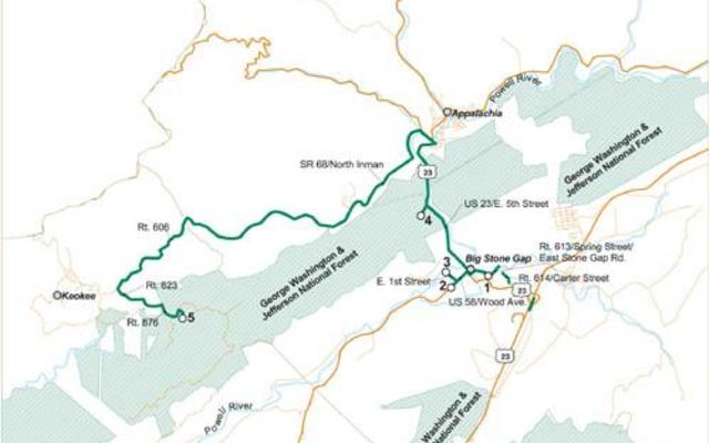 Big Stone Gap Virginia Map Big Stone Gap Loop