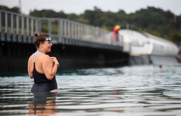 Cold Dip for St Peter's Hospice at The Wave