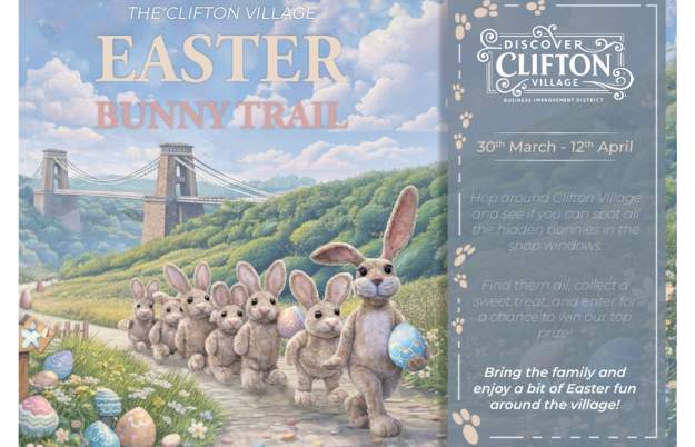 Easter Bunny Trail in Clifton Village