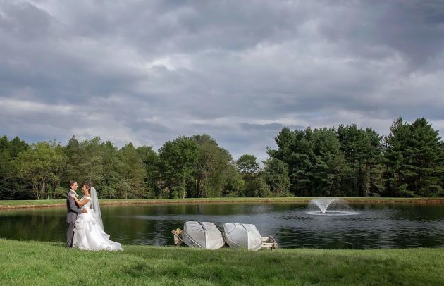 Landscape w/Bride & Groom