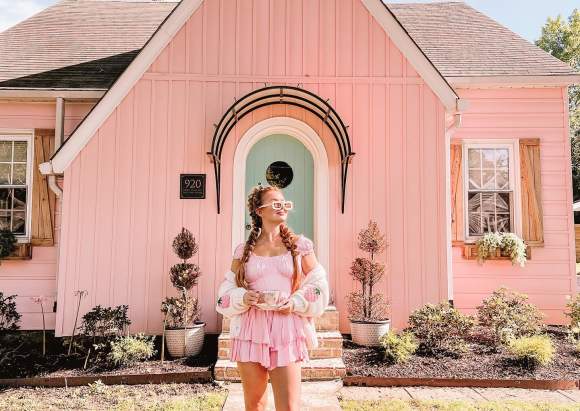 PINK HOUSE ノースリーブワンピース　キナリ PINK HOUSE / ドットピコフリルノースリーブワンピース キナリ I-25-08