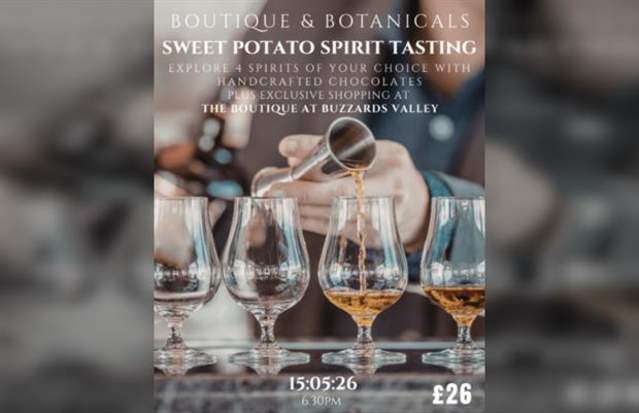 Boutique & Botanicals - Sweet Potato Spirit Tasting