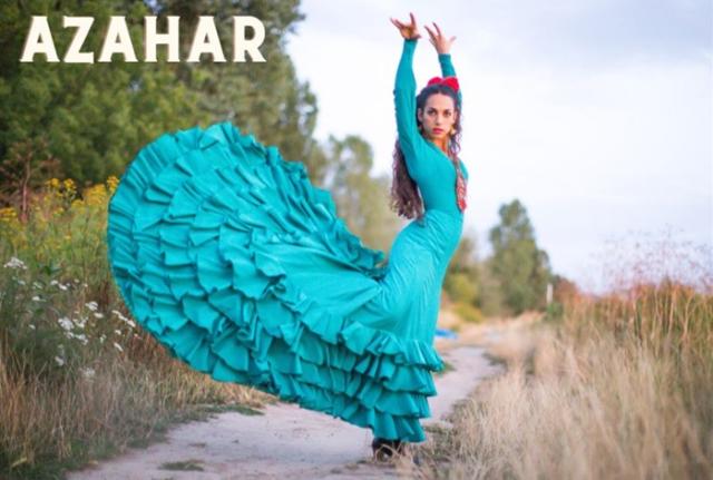 Blue flamenco dress sales