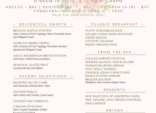 Easter Brunch at the Crowne Plaza